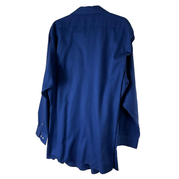 Van Heusen Men's Blue  18 1/2 35/36 Tall Fit  Shirt Stretch Cotton Blend - Picture 2 of 11